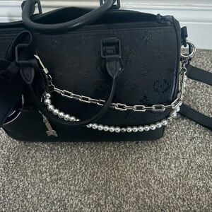 LV Matte Black Designer Handbag